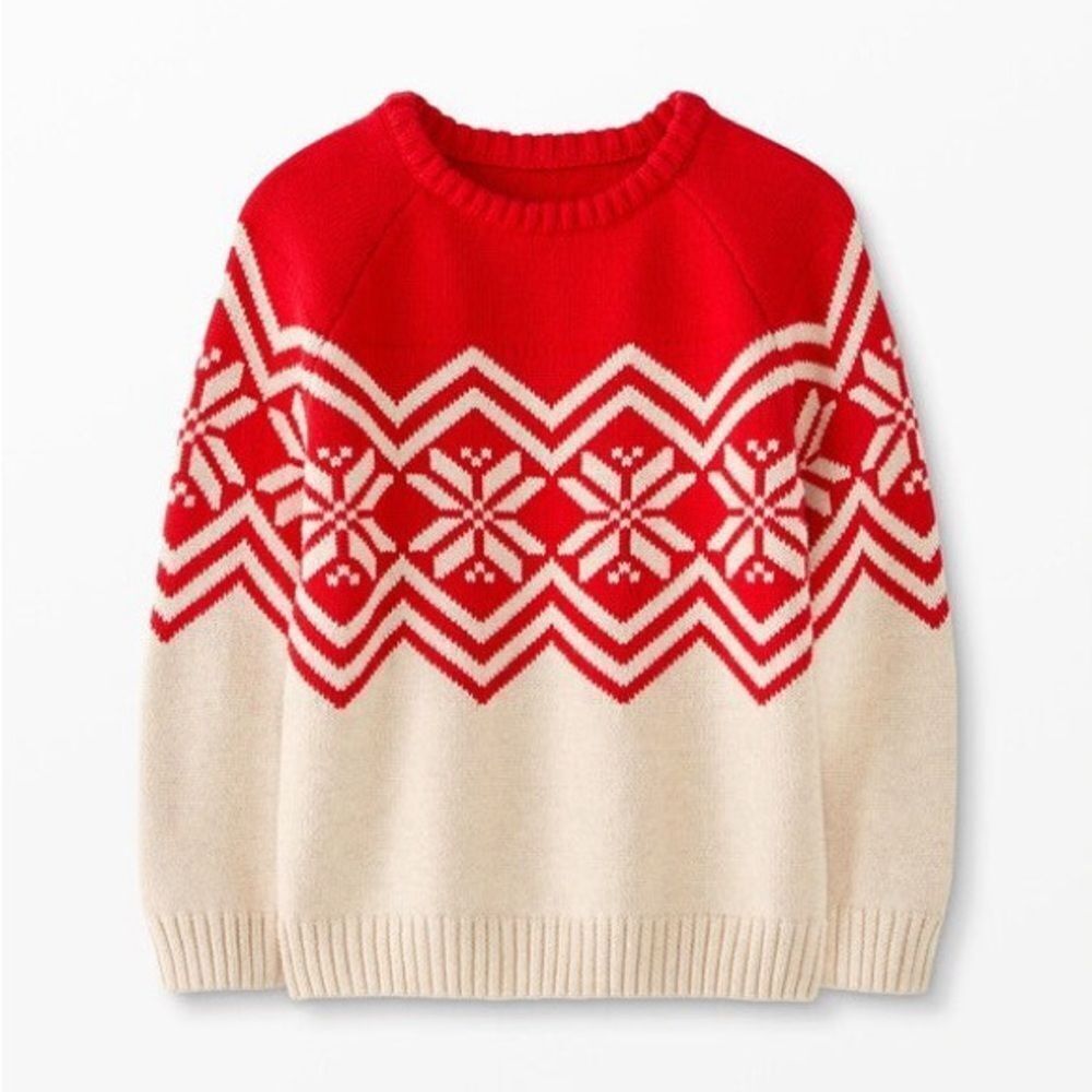 HANNA ANDERSSON Scandi Snowflake Fair Isle Crewneck Sweater